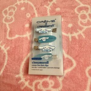 Crème & Cinnamaroll crease free hair clips set of 4 BNIB